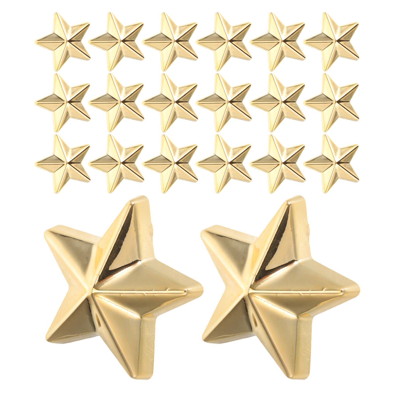 Embellish Craft - 300Pcs Acrylic Star Embellishment Golden Flat