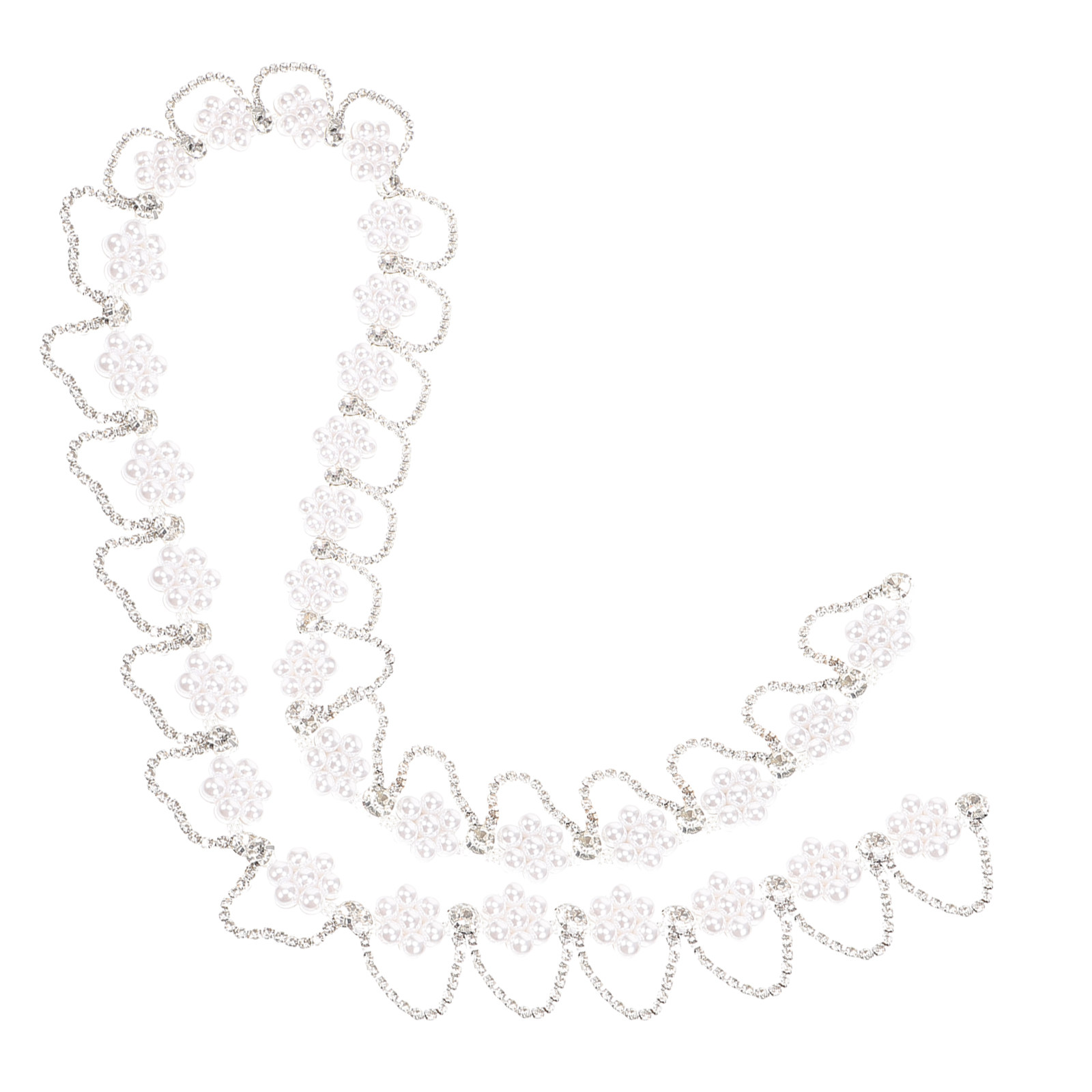 Embellish Craft - Premium Rhinestone Pearl Chain Trim for